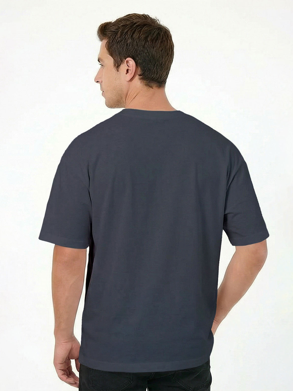 Erkek Oversize Lacivert MP3 T-shirt