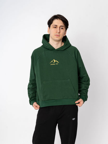 Unisex Oversize Yeşil Baskılı Anatolian Soul Sweatshirt