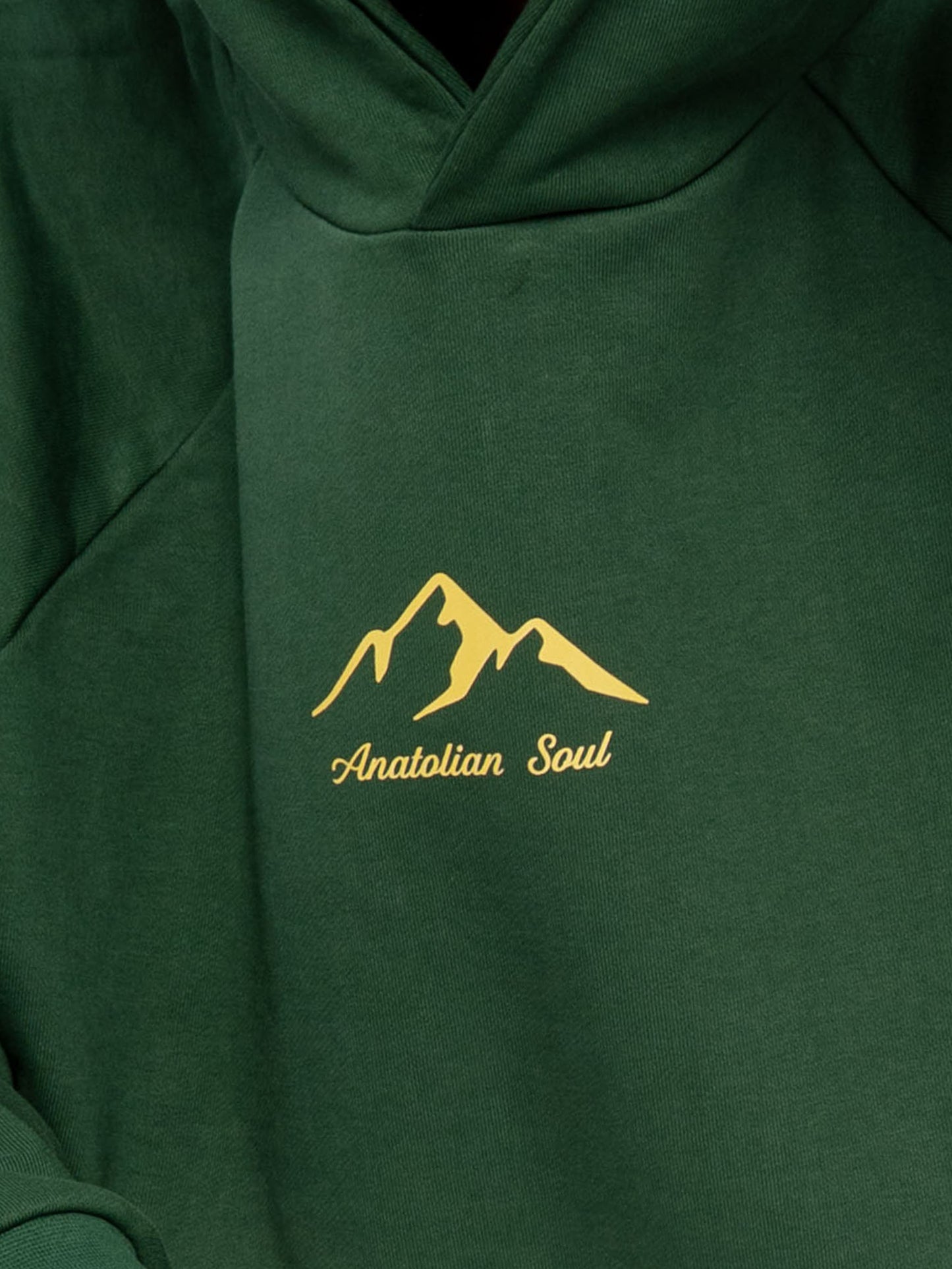 Unisex Oversize Yeşil Baskılı Anatolian Soul Sweatshirt