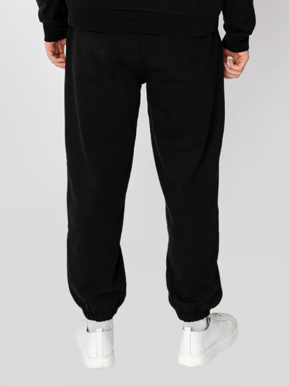 Unisex Oversize Siyah Basic Eşofman Altı