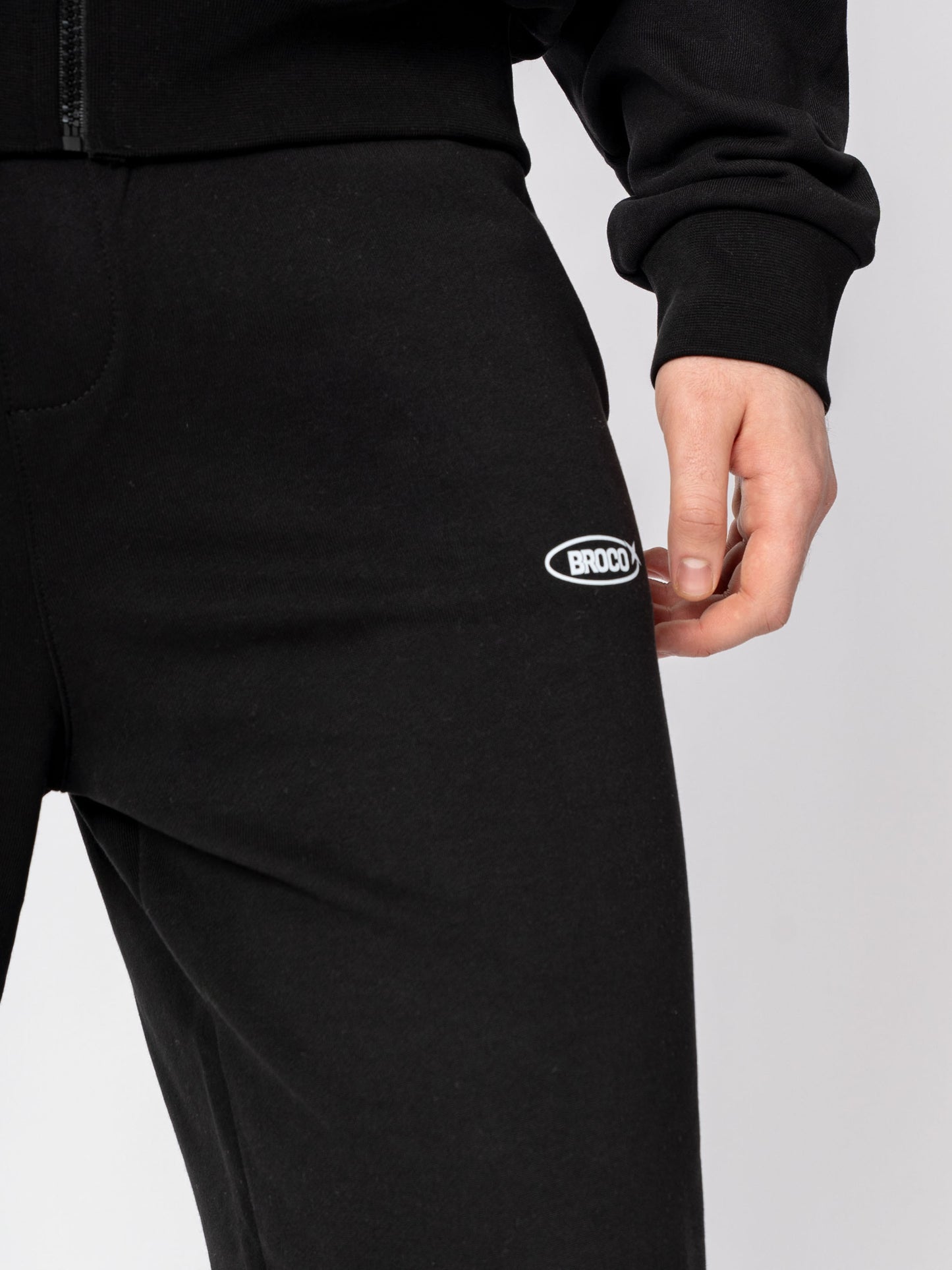 Unisex Oversize Siyah Basic Eşofman Altı