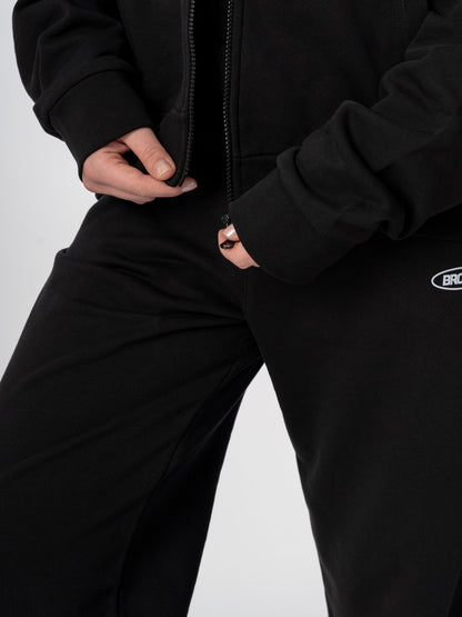 Unisex Oversize Siyah Basic Eşofman Altı