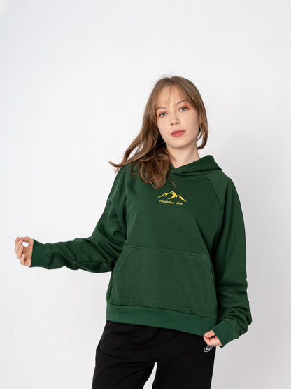 Unisex Oversize Yeşil Baskılı Anatolian Soul Sweatshirt