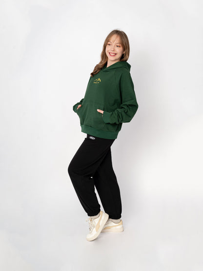 Unisex Oversize Yeşil Baskılı Anatolian Soul Sweatshirt