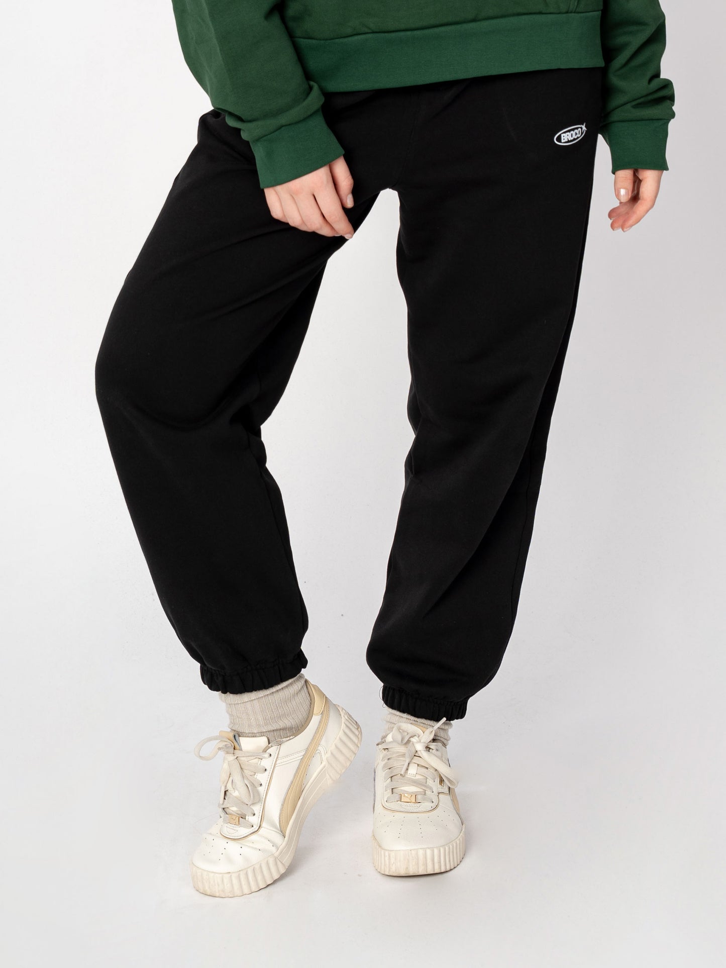 Unisex Oversize Siyah Basic Eşofman Altı