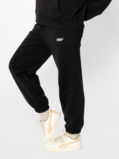 Unisex Oversize Siyah Basic Eşofman Altı