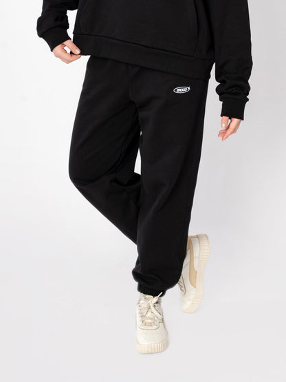 Unisex Oversize Siyah Basic Eşofman Altı