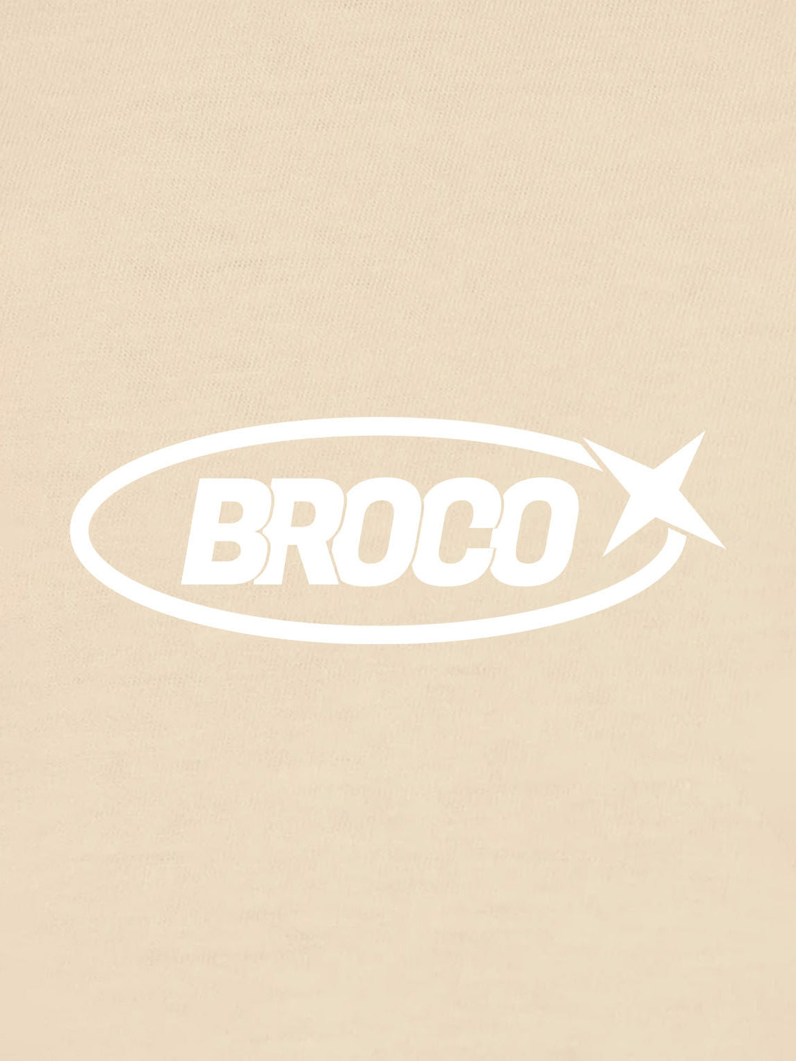 Erkek Oversize Bej Basic Broco T-shirt