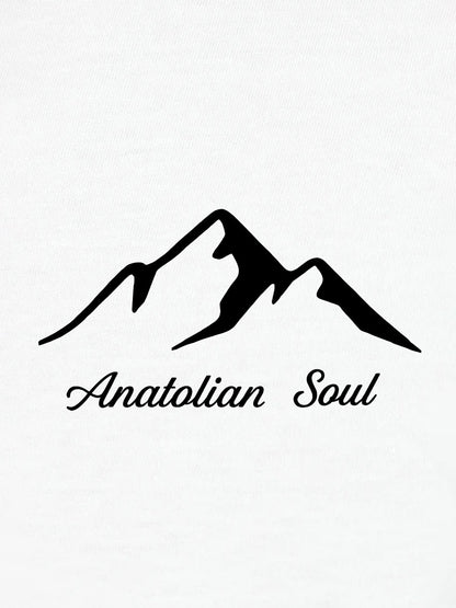 Kadın Oversize Beyaz Anatolian Soul Crop T-shirt