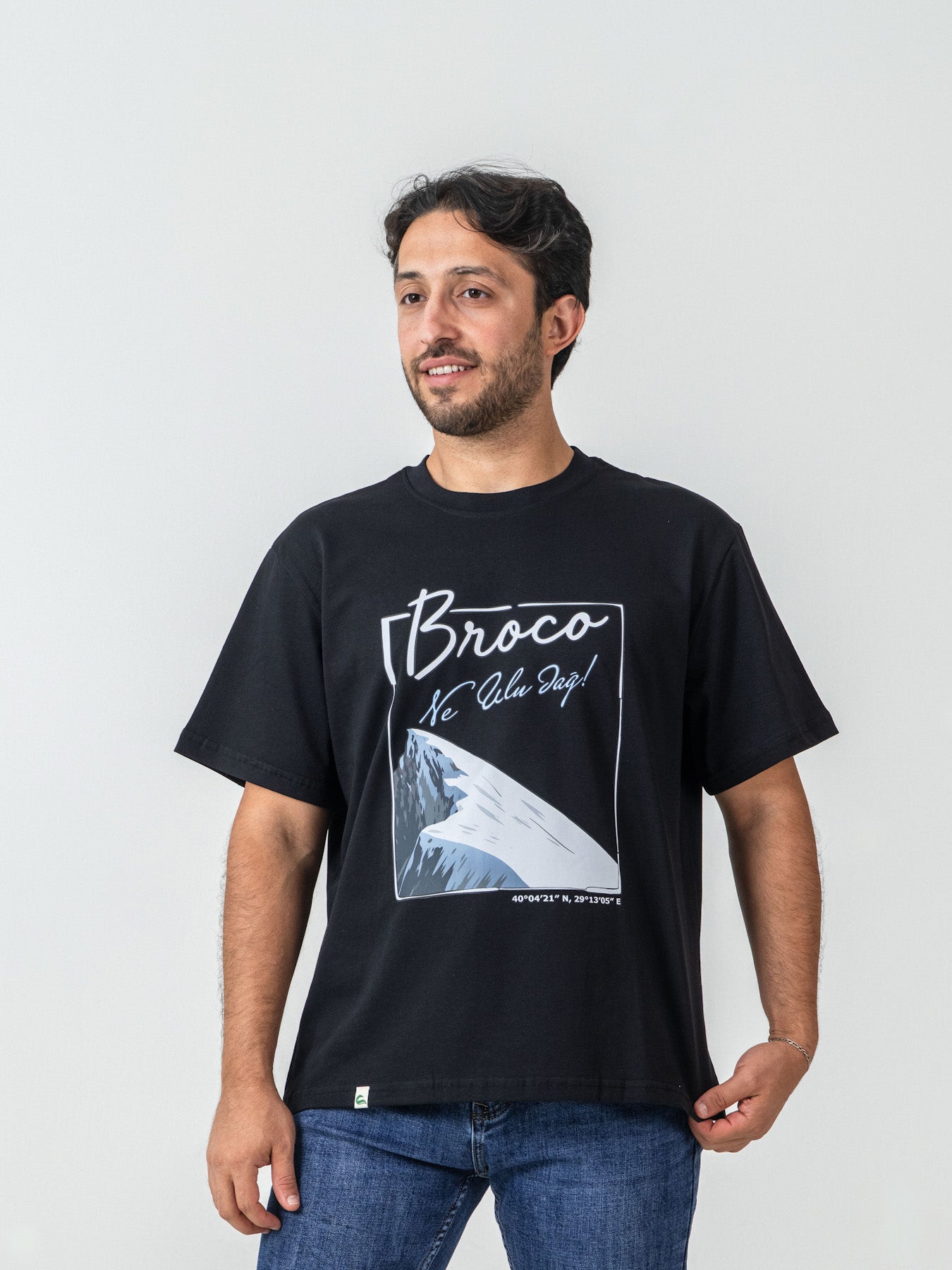 Unisex Oversize Siyah Uludağ T-shirt