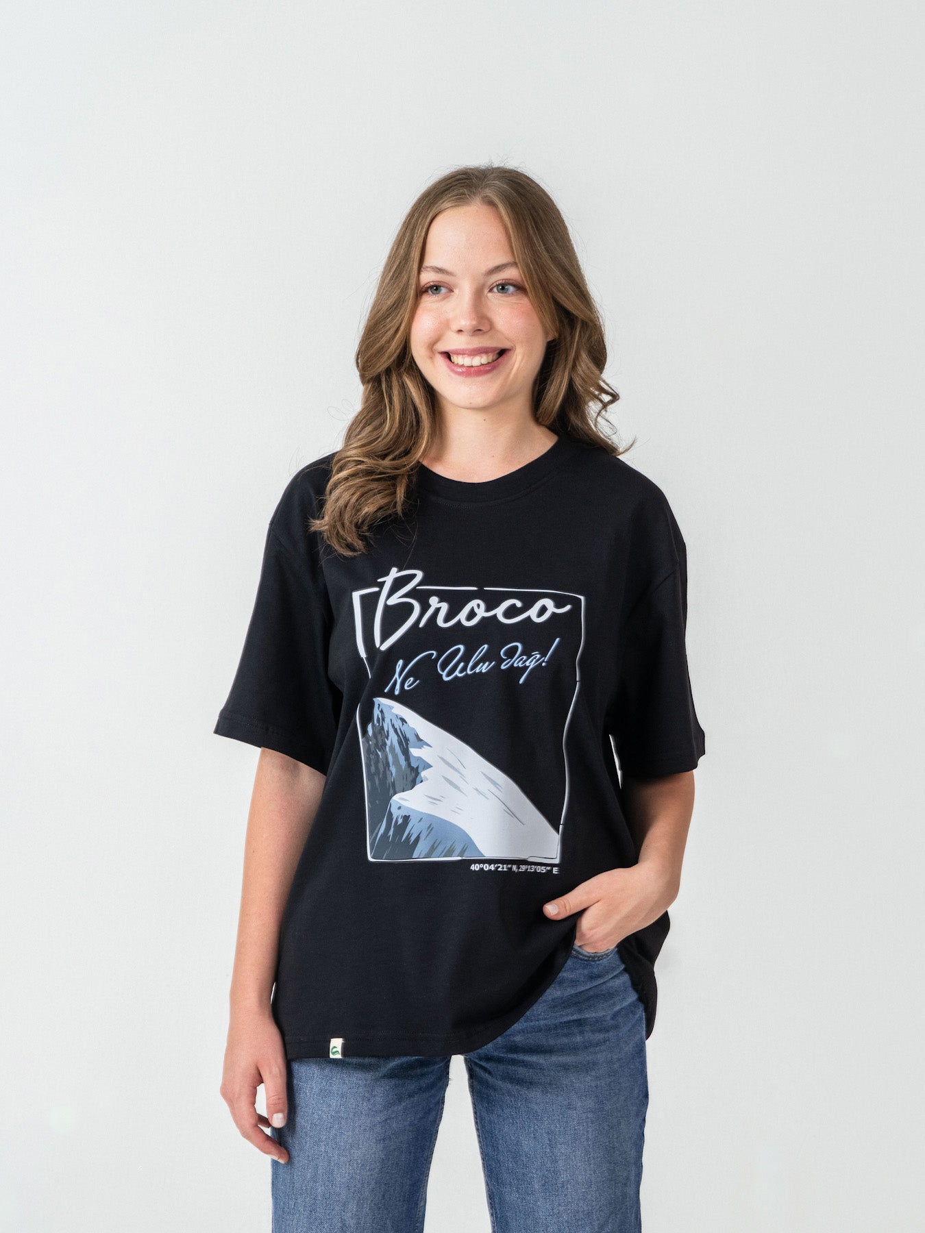 Unisex Oversize Siyah Uludağ T-shirt