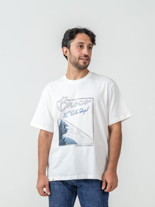 Unisex Oversize Beyaz Uludağ T-shirt