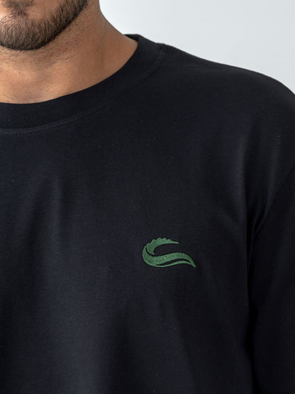 Unisex Basic Siyah Oversize T-shirt