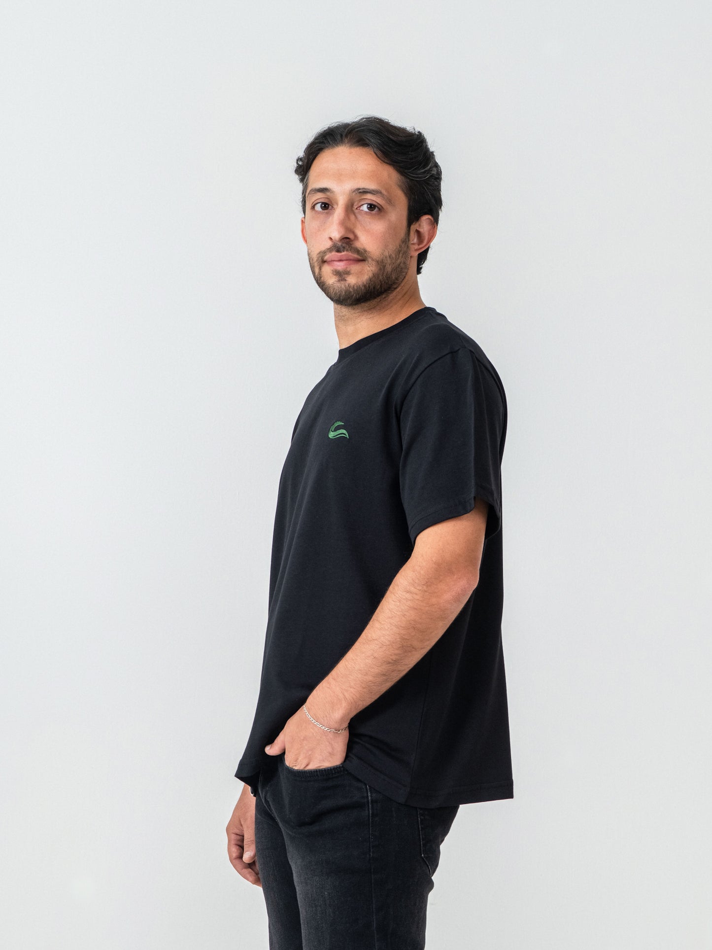 Unisex Basic Siyah Oversize T-shirt