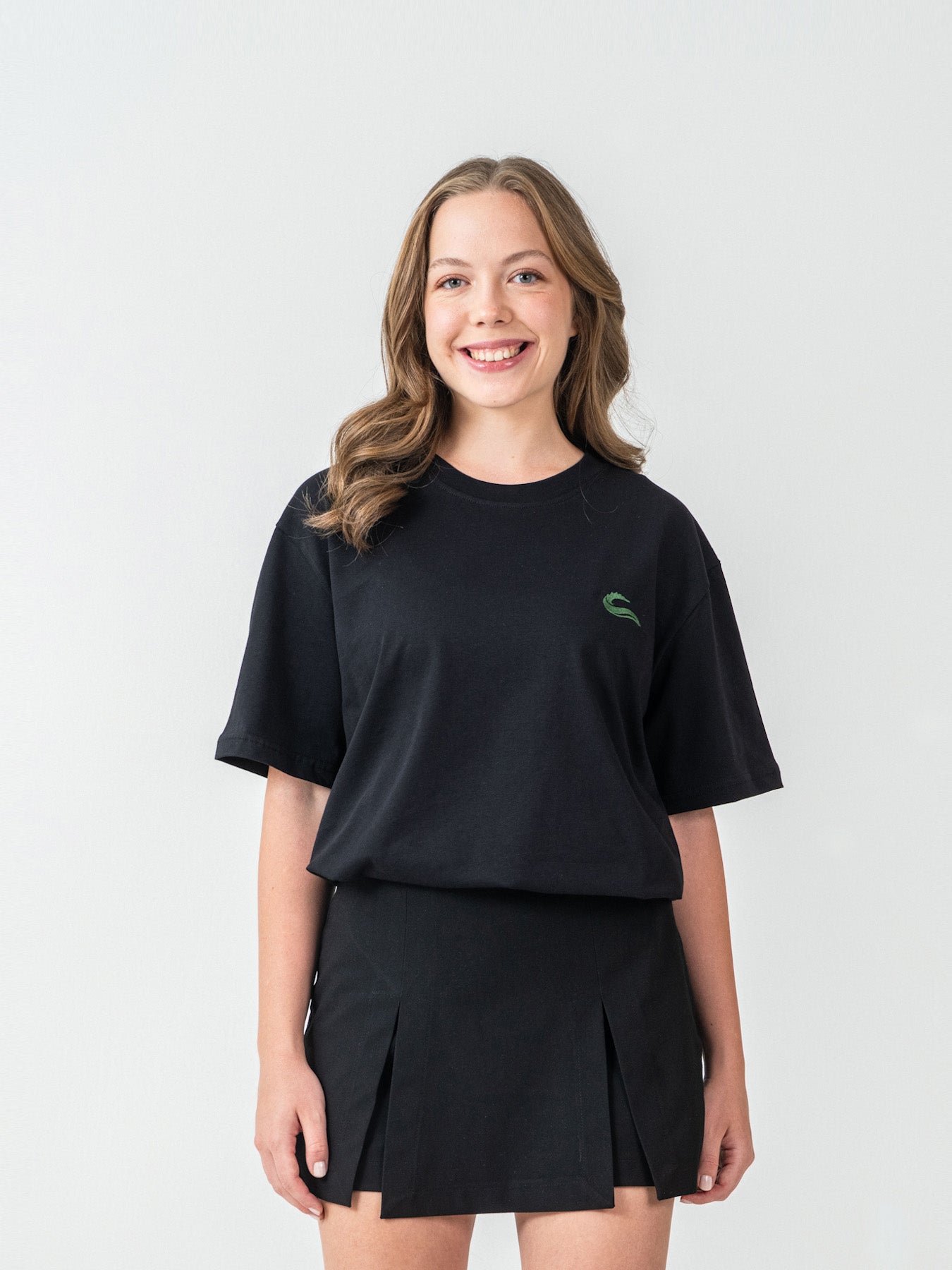 Unisex Basic Siyah Oversize T-shirt