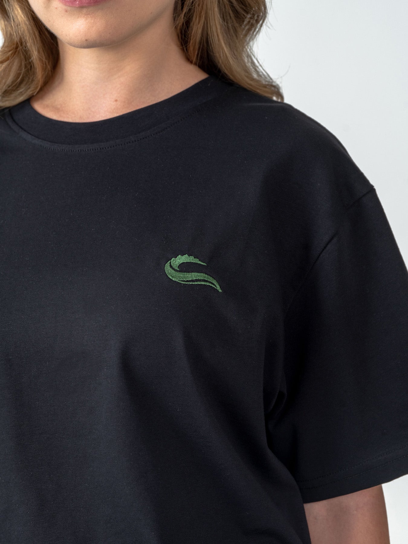 Unisex Basic Siyah Oversize T-shirt