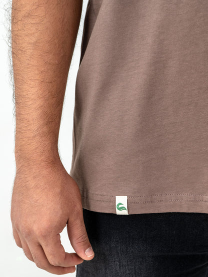 Unisex Basic Kahve Oversize T-shirt