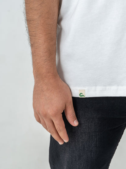 Unisex Basic Beyaz Oversize T-shirt