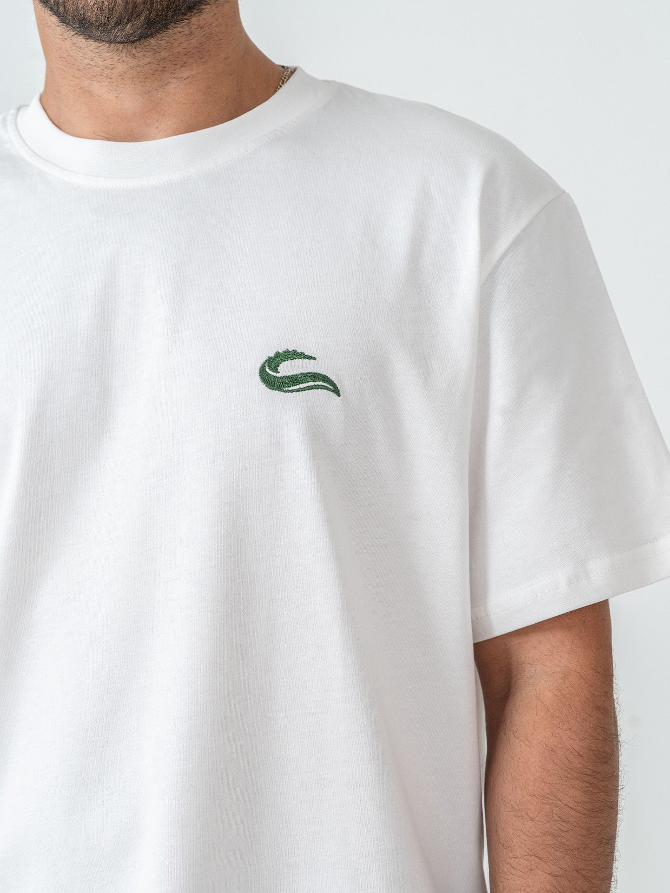 Unisex Basic Beyaz Oversize T-shirt