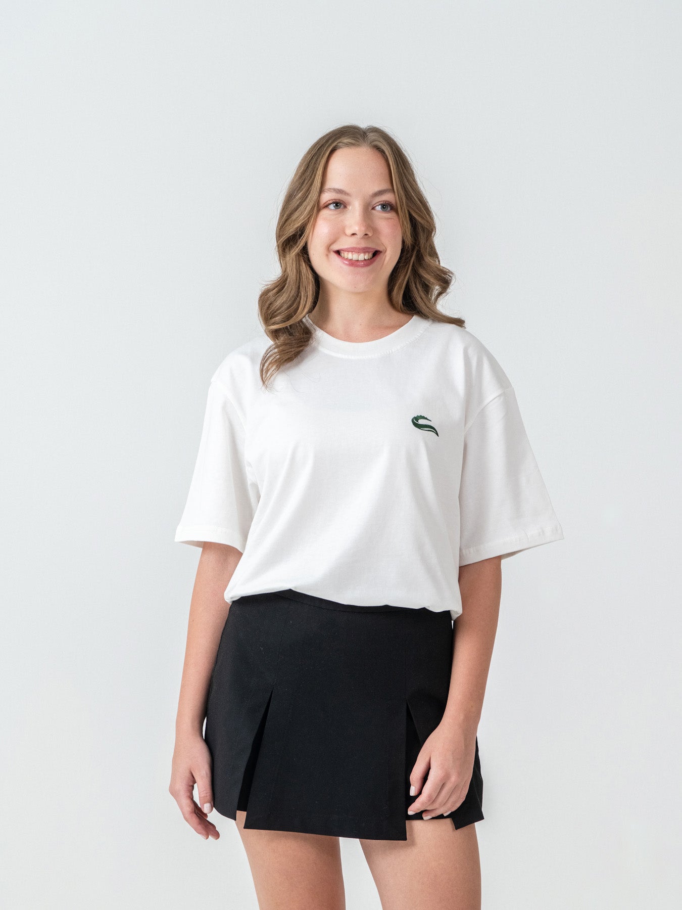 Unisex Basic Beyaz Oversize T-shirt