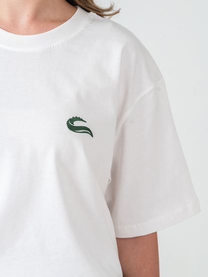 Unisex Basic Beyaz Oversize T-shirt